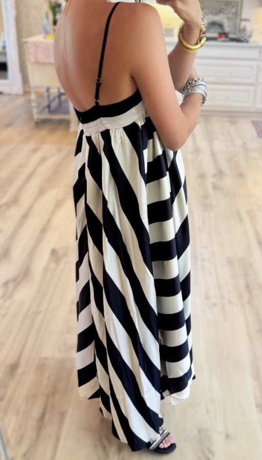 COMING SOON! Black & White Stripe Maxi