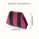 Compact Urban Chic Stripe Design Clutch Bag Makeup Pouch