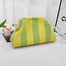 Compact Urban Chic Stripe Design Clutch Bag Makeup Pouch