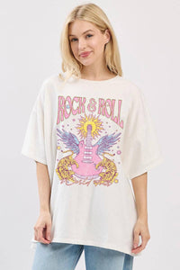 Rock N Roll Vintage Graphic Oversized Seamless Box Tee