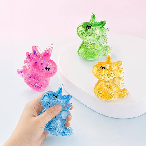 12PCS - Glitter Unicorn Squeeze Squishy Stress Relief Toy