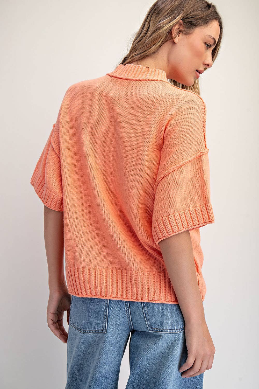PM3770 - OVERSIZED CREWNECK SHORT SLEEVE SWEATER