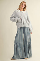 Voluminous Tiered Wide Silhouette Tencel Pant