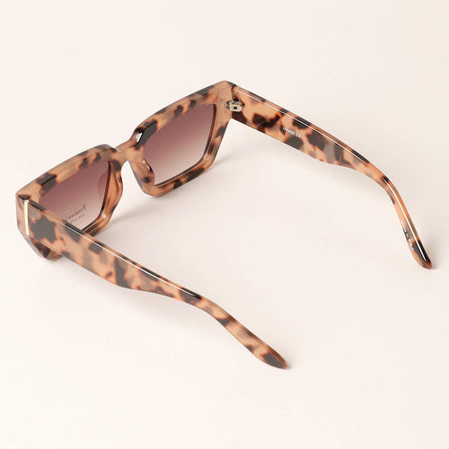 Retro Chunky Rectangle Frame Sunglasses