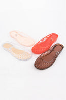 NEMO Jelly Mary Jane Flats Woven Lattice Mesh Shoes