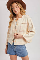 BUTTON DOWN BOXY KNIT CARDIGAN