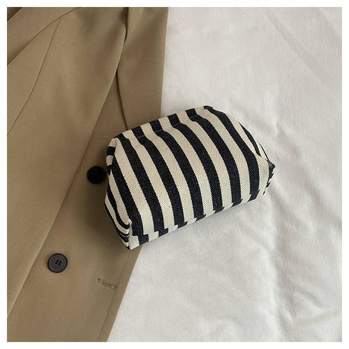 Clutch Purse for Women Summer Beach Striped Dumpling Bag