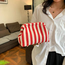 Clutch Purse for Women Summer Beach Striped Dumpling Bag