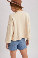 BUTTON DOWN BOXY KNIT CARDIGAN