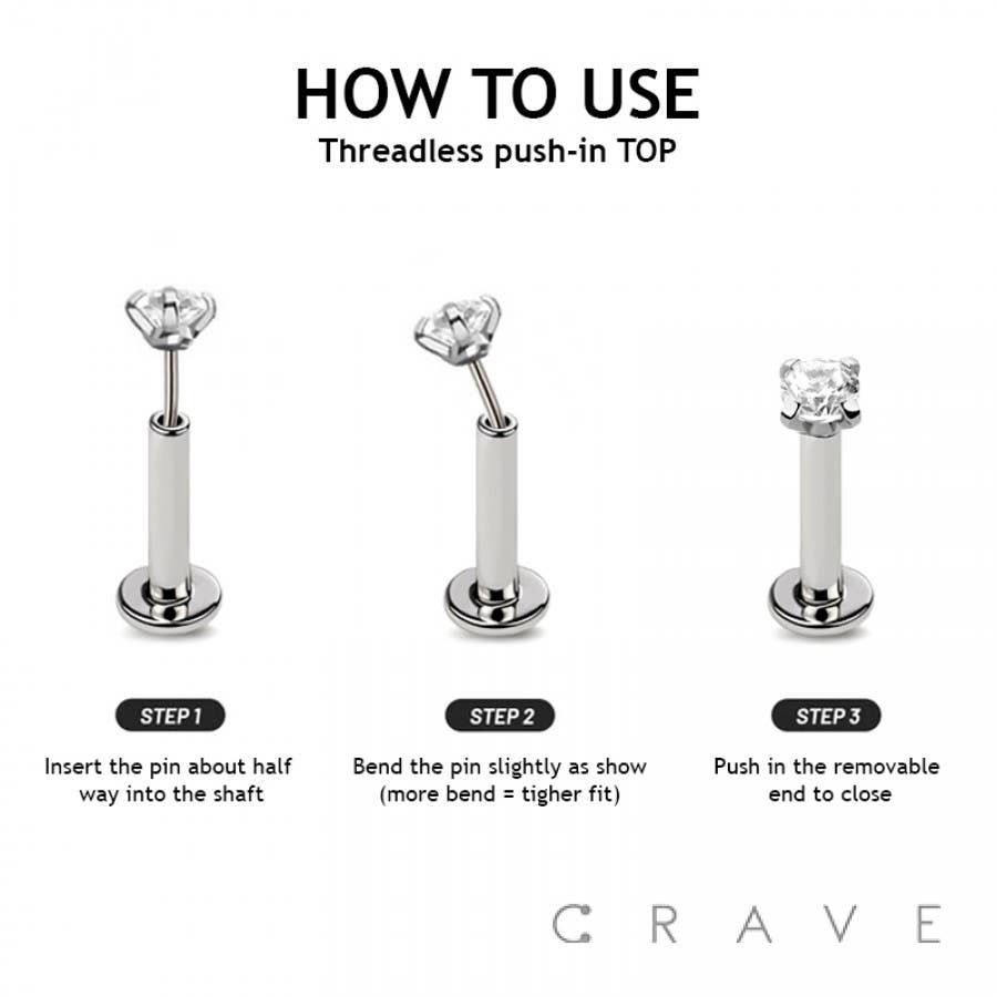 IMPLANT GRADE TITANIUM THREADLESS (PUSH IN) ROUND SYNTHETIC
