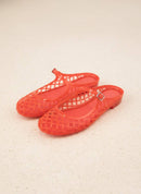 NEMO Jelly Mary Jane Flats Woven Lattice Mesh Shoes