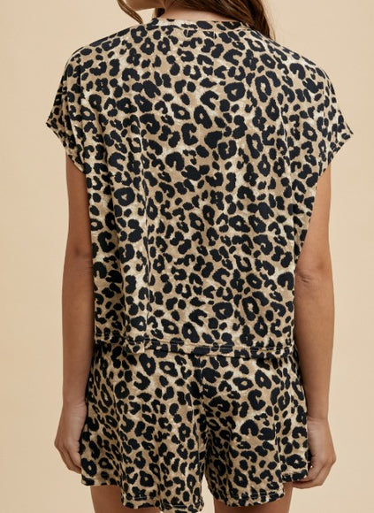 Leopard Shorts Set