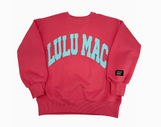 LuLu Mac Coral with Mint Puff Letters