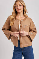 BUTTON DOWN BOXY KNIT CARDIGAN