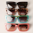 Retro Chunky Rectangle Frame Sunglasses