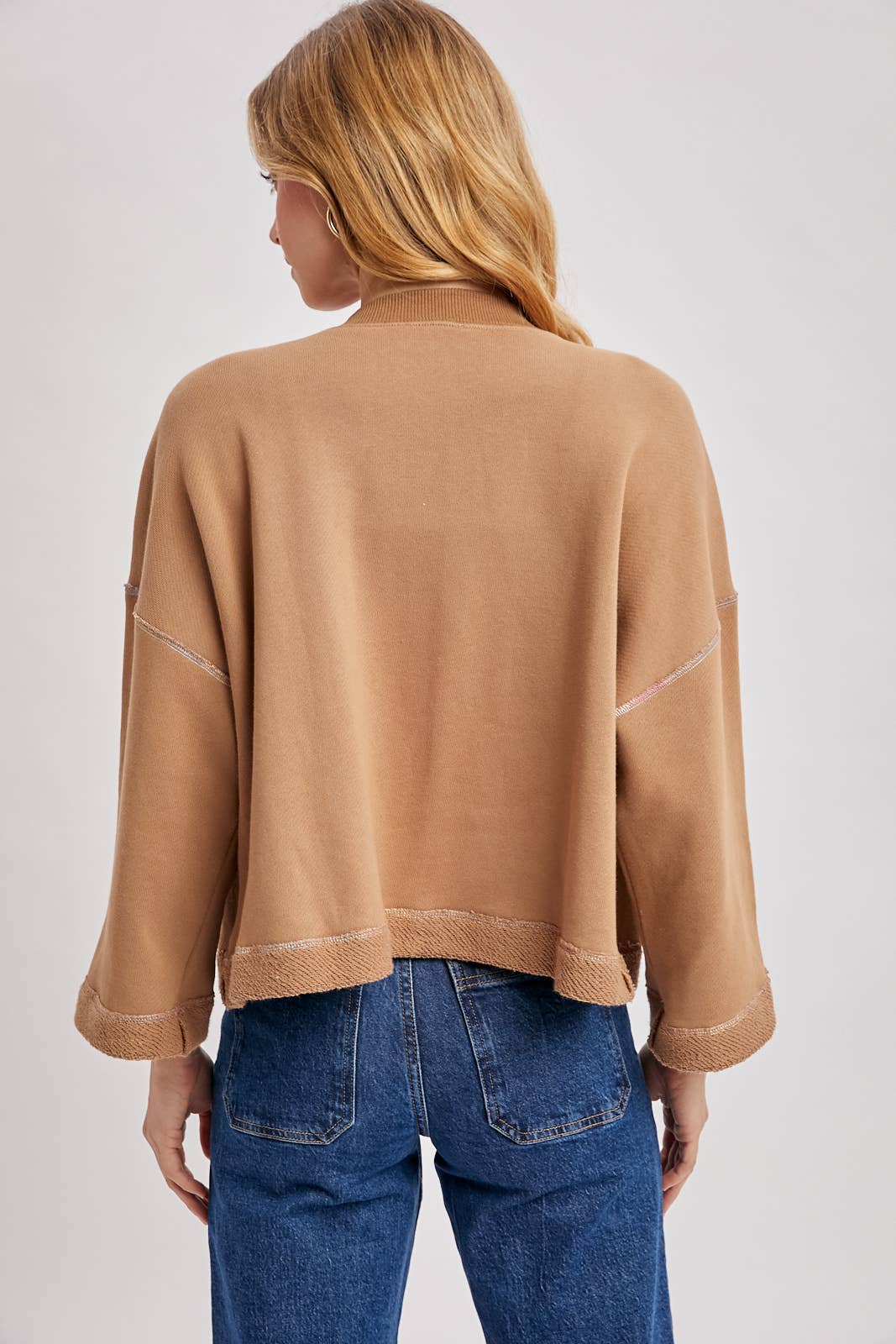 BUTTON DOWN BOXY KNIT CARDIGAN