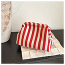 Clutch Purse for Women Summer Beach Striped Dumpling Bag