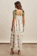 Floral Smocked Tiered Maxi Dress LD1636