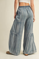 Voluminous Tiered Wide Silhouette Tencel Pant