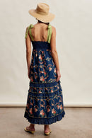 Floral Smocked Tiered Maxi Dress LD1636