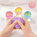 12PCS - Glitter Ball Squeeze Squishy Stress Relief Toy