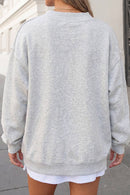 STATE Letter Print Mock Neck Pullover Sweatshirt | S-XL