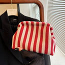 Clutch Purse for Women Summer Beach Striped Dumpling Bag