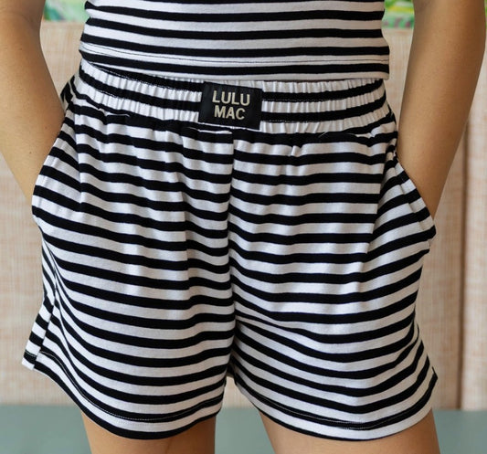 LuLu Mac Black Stripe Shorts